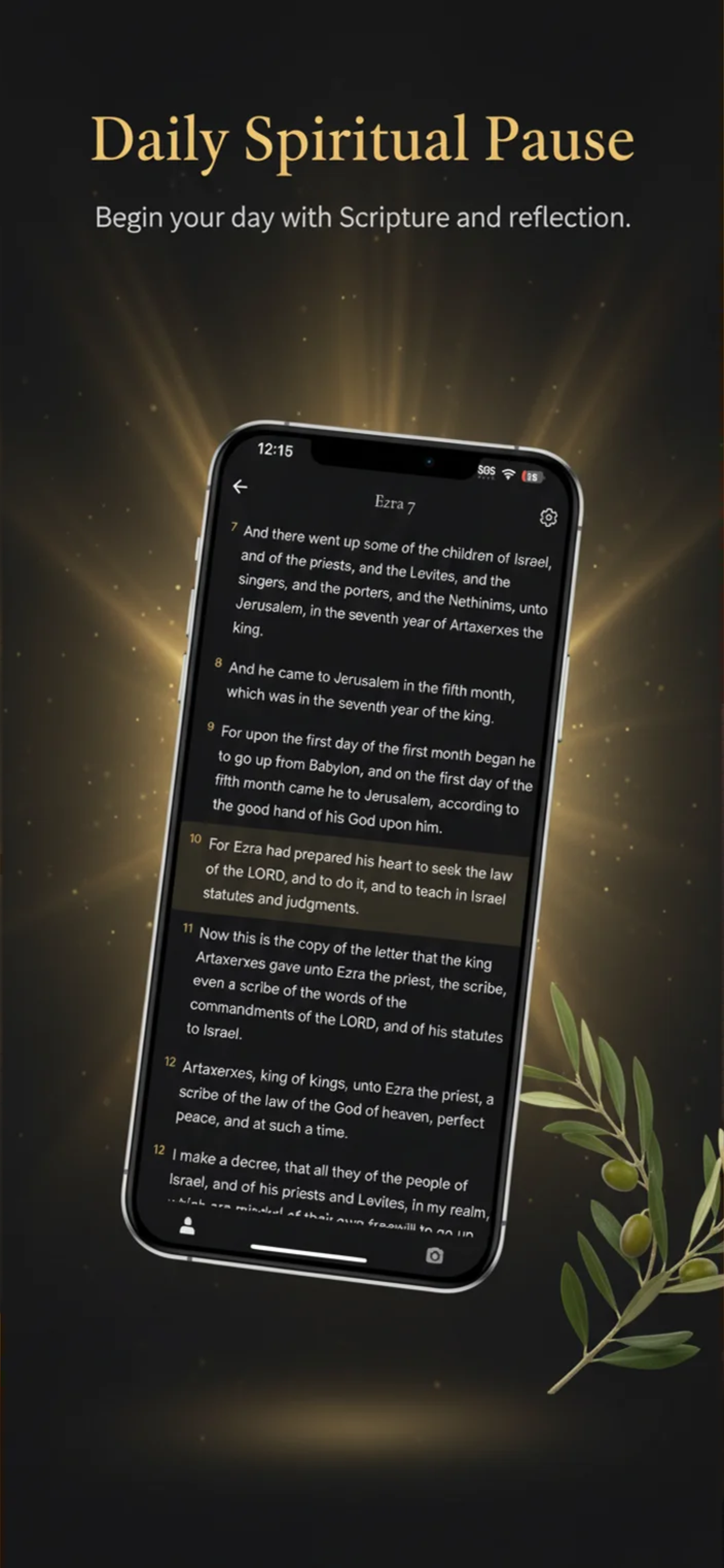 Rhema screenshot showing scripture reading screen